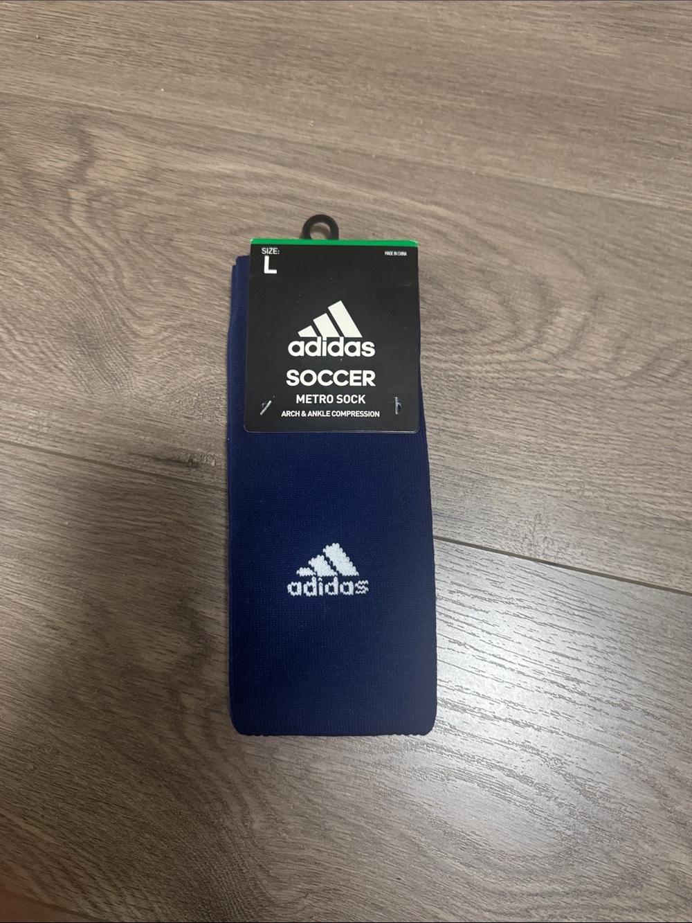 adidas Navy Soccer Metro Socks with White Logo